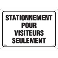 "Stationnement pour visiteurs" Sign, 14" x 20", Aluminum, French The Estey Group