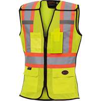 489 Women's High-Visibility Safety Tear-Away Vest, High Visibility Lime-Yellow, X-Small, Polyester The Estey Group