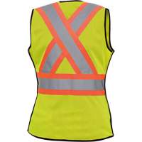 489 Women's High-Visibility Safety Tear-Away Vest, High Visibility Lime-Yellow, X-Small, Polyester The Estey Group