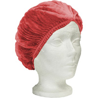 RONCO Care Pleated Bouffant Cap, Polypropylene, 24", Red The Estey Group