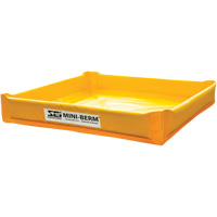 Yellow PVC Mini-Berm, 34 US gal. Capacity, 3' W x 3' L x 6" H The Estey Group