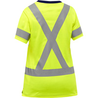 Bisley&reg; Women's X-Back Short Sleeve Shirt, Poly-Cotton, Small, High Visibility Lime-Yellow The Estey Group