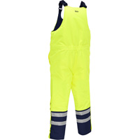 Bisley&reg; Extreme Cold Bib Overall, Polyester, Small, High Visibility Lime-Yellow The Estey Group
