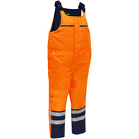 Bisley&reg; Extreme Cold Bib Overall, Polyester, Small, High Visibility Orange The Estey Group