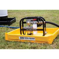 Yellow PVC Mini-Berm, 10 US gal. Capacity, 2' W x 2' L x 4" H The Estey Group