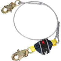 Cable Shock-Absorbing Lanyard, 6', Snap Hook Center, Snap Hook Leg Ends, Galvanized Steel The Estey Group