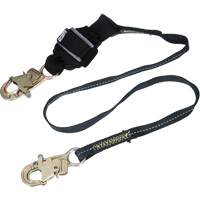 Arc Flash Web Shock-Absorbing Lanyard, 6', Snap Hook Center, Snap Hook Leg Ends, Kevlar&reg; The Estey Group