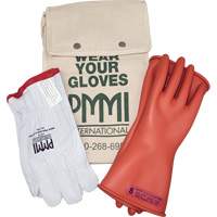 Rubber Electrical Insulating Glove Kit, ASTM Class 0, Size 8, 11" L The Estey Group