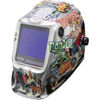 VIKING 3350 Hot Rodders Welding Helmet, 3.74" L x 3.34" W View Area, 5 - 13 Shade Range The Estey Group