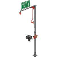 Douche combin&eacute;e avec cuvette ouverte en acier inoxydable et entr&eacute;e sup&eacute;rieure, Socle The Estey Group