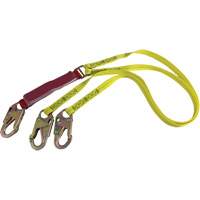 External Energy Absorber Lanyard with 3/4" Hooks, 6', Snap Hook Center, Snap Hook Leg Ends, Polyester The Estey Group