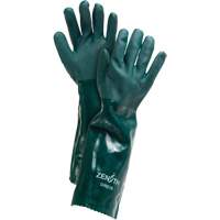 Double Dipped Green Gloves, 18" L, PVC, Cotton Jersey Inner Lining, 70-mil The Estey Group