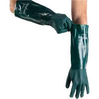 Double Dipped Green Gloves, 18" L, PVC, Cotton Jersey Inner Lining, 70-mil The Estey Group