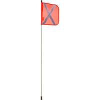 Heavy-Duty Safety Whip, Threaded Mount, 5' High, Orange with Reflective X The Estey Group