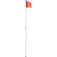 Heavy-Duty Safety Whip, Threaded Mount, 8' High, Orange with Reflective X The Estey Group