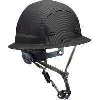 Casque Fibre Metal de style escalade avec bordure compl&egrave;te, R&eacute;pond aux normes CSA type 2, Suspension Rochet, Ventil&eacute; The Estey Group