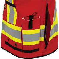 6678 High-Visibility Antimicrobial Mesh-Back Surveyor Vest, Red, Small, Polyester The Estey Group