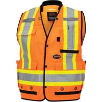 6680 High-Visibility Antimicrobial Mesh-Back Surveyor Vest, High Visibility Orange, Small, Polyester The Estey Group