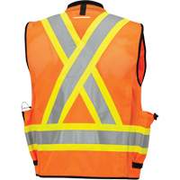 6680 High-Visibility Antimicrobial Mesh-Back Surveyor Vest, High Visibility Orange, Small, Polyester The Estey Group