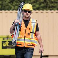 6680 High-Visibility Antimicrobial Mesh-Back Surveyor Vest, High Visibility Orange, Small, Polyester The Estey Group