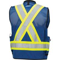 6681 High-Visibility Antimicrobial Mesh-Back Surveyor Vest, Royal Blue, Small, Polyester The Estey Group
