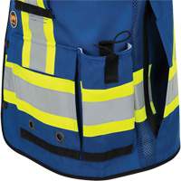 6681 High-Visibility Antimicrobial Mesh-Back Surveyor Vest, Royal Blue, Small, Polyester The Estey Group