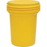 Baril emboîtable de laboratoire en plastique avec couvercle vissable, 30 gal. US, Mobile/Stationnaire The Estey Group
