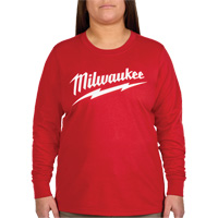 T-shirt &agrave; manches longues avec logo GRIDIRON, Femmes, T-petit, Rouge The Estey Group