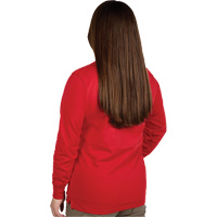 T-shirt &agrave; manches longues avec logo GRIDIRON, Femmes, T-petit, Rouge The Estey Group