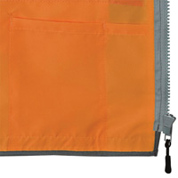 Pioneer Mesh Back Zip Front Surveyor Safety Vest, High Visibility Orange, Small, Polyester The Estey Group