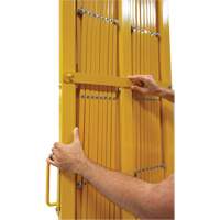 Barri&egrave;re extensible, 84" h x 20' lo, Jaune The Estey Group