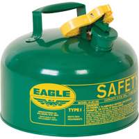 Safety Can for Combustibles, Type I, Galvanized Steel, 2 US gal., Green, FM Approved/UL/ULC Listed The Estey Group