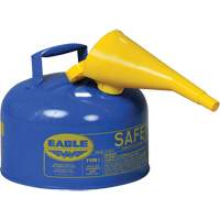 Safety Can for Kerosene with Funnel, Type I, Galvanized Steel, 2.5 US gal., Blue, FM Approved/UL/ULC Listed The Estey Group