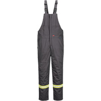 Bizflame&reg; 88/12 Insulated Bib Pants, Cotton/Nylon, Small, Grey The Estey Group