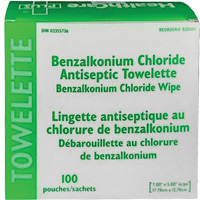 Serviette au chlorure de benzalkonium BZK, Serviette, Antiseptique The Estey Group
