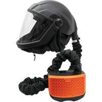 Respirateur &agrave; adduction d'air purifi&eacute; avec visi&egrave;re et ensemble de ventilation PEAKAIR DEFENDER, Respirateur &agrave; masque, Pile Lithium-ion The Estey Group