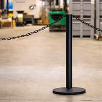 Industrial Stanchion Kit with Plastic Chain, 37" High, Red The Estey Group