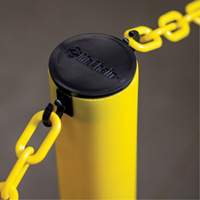 Industrial Stanchion Kit with Plastic Chain, 37" High, Red The Estey Group