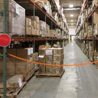 Magnetic Chain Barrier Warehouse Kit, Orange, 2" Link, 15' Length The Estey Group