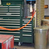 Magnetic Chain Barrier Warehouse Kit, Orange, 2" Link, 15' Length The Estey Group