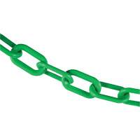 Plastic Barrier Chain, Green, 2" Link, 100' Length The Estey Group