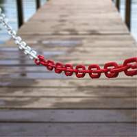 Bicolour Plastic Barrier Chain, Green/White, 2" Link, 500' Length The Estey Group
