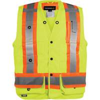 High-Visibility Surveyor's Vest, High Visibility Orange, Small, Polyester The Estey Group