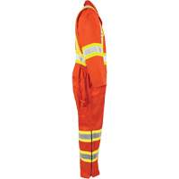 High-Visibility Unlined Coveralls, Small, High Visibility Orange The Estey Group