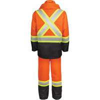 High-Visibility 150-Deniers Rain Suit, Polyester, Small, High Visibility Orange The Estey Group