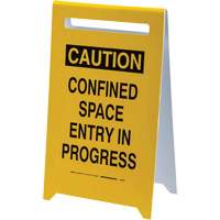 Panneau de sol “Caution Confined Space Entry In Progress”, Anglais The Estey Group