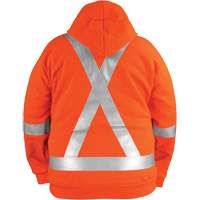 High-Visibility Wind Resistant Zip-Front Sweatshirt with DetachableHood, Men's, Small, High Visibility Orange, 27.7 cal/cm² The Estey Group