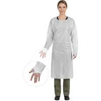 CoverMe Gown with Thumbholes, One Size, White, Polyethylene The Estey Group