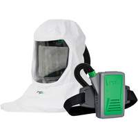 Respirateur T-Link avec casquette, tube de respiration, montage &agrave; la ceinture & APR motoris&eacute; PX5, Cagoule ample & visi&egrave;re, Pile Lithium-ion The Estey Group