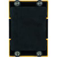 HAZLOK Safety Barrier System, Plastic, Magnetic Mount, 30', Black and Yellow Tape The Estey Group